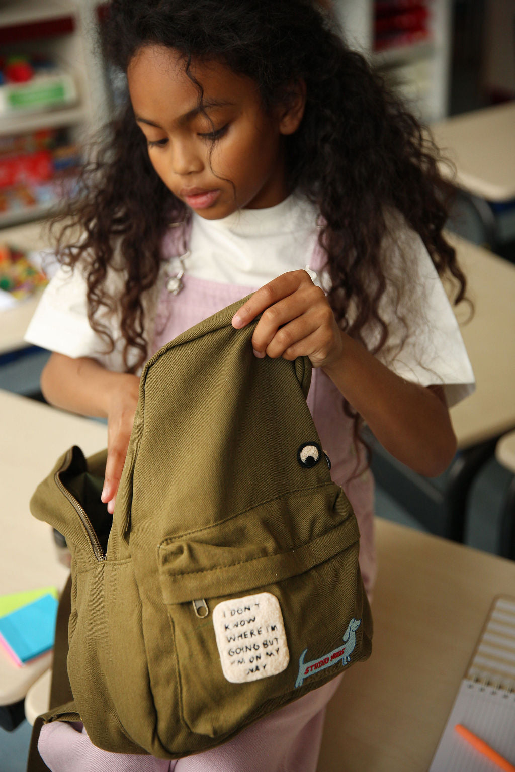 Cotton Midi Backpack | Green